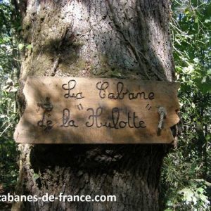 Cabane dans les arbres en Pays de la Loire, entourée de verdure luxuriante.