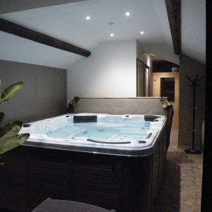 Hébergement insolite à Champagne-Ardennes avec jacuzzi et ambiance moderne.