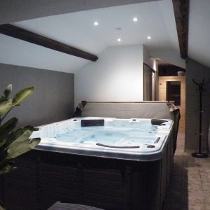 Hébergement insolite en Champagne-Ardenne avec jacuzzi et ambiance moderne.