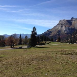 Hébergement insolite en Auvergne-Rhône-Alpes, avec vue sur montagnes et prairies verdoyantes.