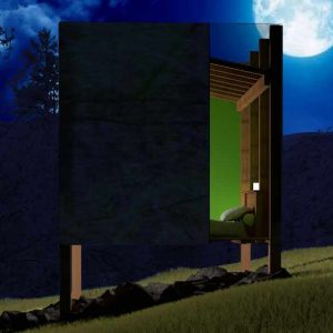 Hébergement insolite en Provence-Alpes-Côte dAzur, cabane moderne sous la lune.