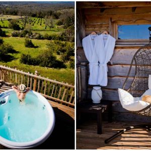 Hébergement insolite en Midi-Pyrénées avec jacuzzi et vue panoramique sur la nature.