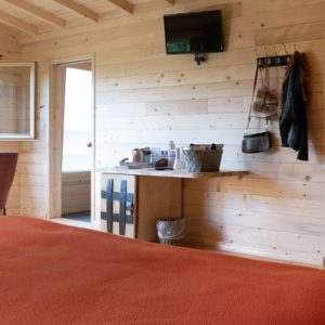 Chalet en bois chaleureux avec vue sur la nature, idéal pour un séjour insolite.