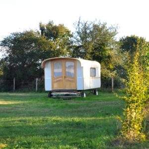 Charmante roulotte en pleine nature, entourée de verdure et de tranquillité.