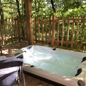 Hébergement insolite en Aquitaine avec jacuzzi privé en pleine nature.