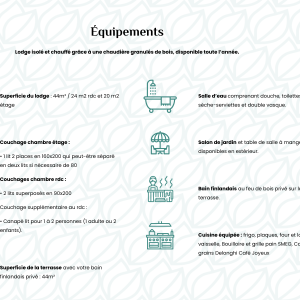 Lodge en bois chaleureux en Bretagne, avec terrasse privée et baignoire extérieure.