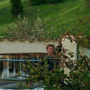 Hébergement insolite en Provence-Alpes-Côte dAzur avec un jacuzzi en bois entouré de verdure.