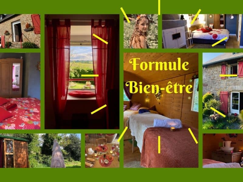 Charmante maison dhôtes avec chambres colorées et vue sur la nature environnante.