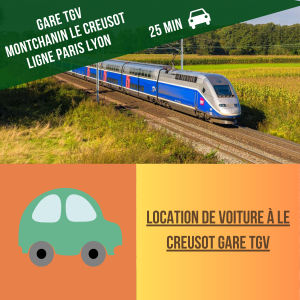 Hébergement insolite près de la gare TGV, avec vue sur les champs verdoyants.