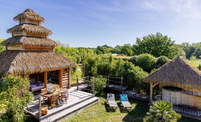 Cabane Indonésienne avec Spa – Domaine EcÔtelia