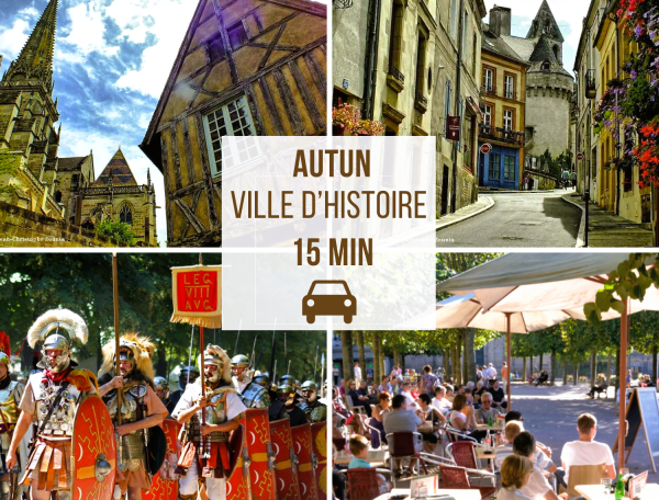 Charmant gîte à Autun, avec ruelles médiévales et animations historiques.
