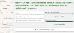 Moteur de recherche Cabanes de France